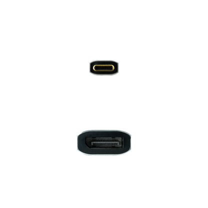 Adattatore USB-C con DisplayPort NANOCABLE 10.16.4104-G Grigio 15 cm 8K Ultra HD